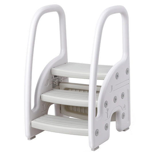 Toddler Step Stool With Handles Three Step Plastic