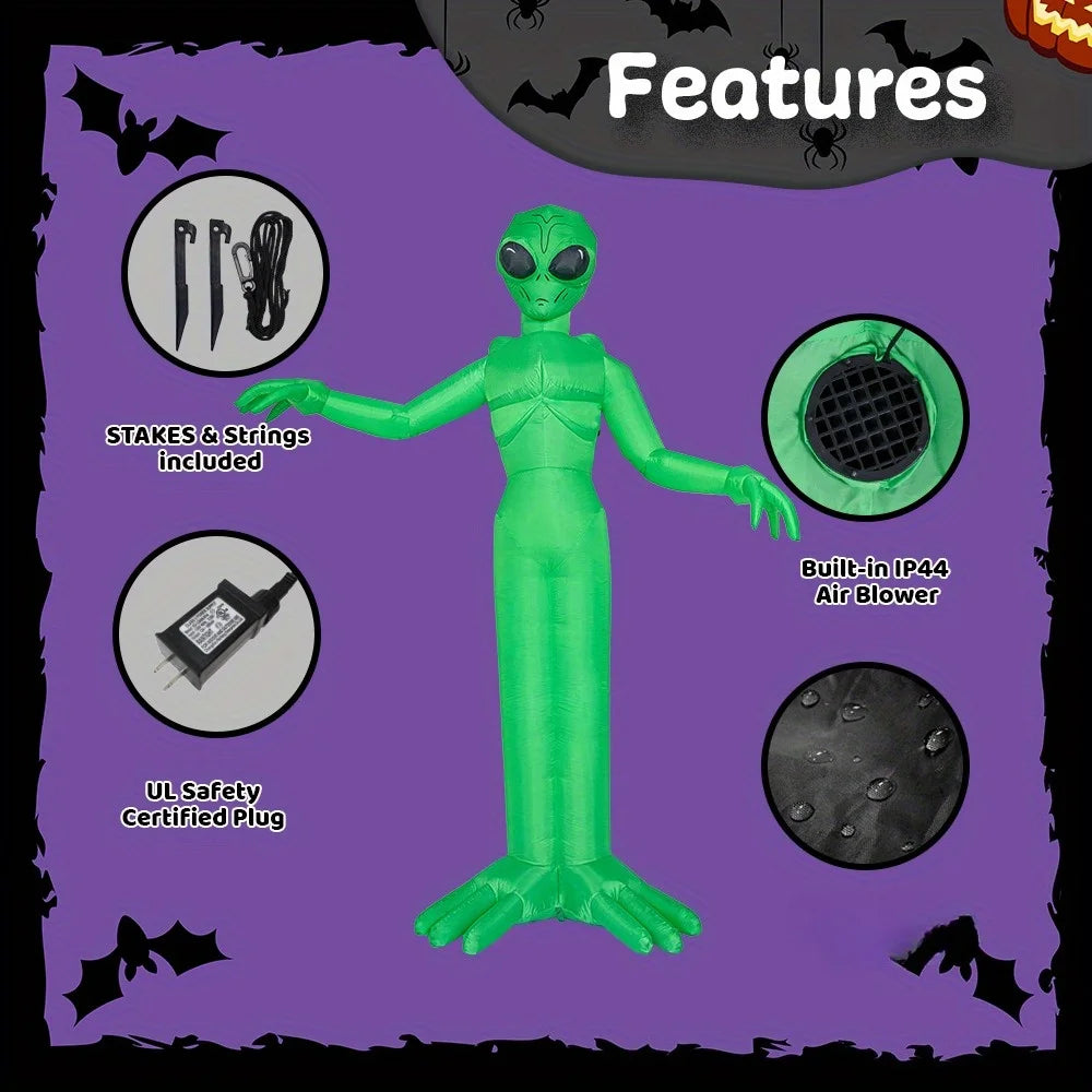 Joyfy Halloween Inflatable Alien Decoration With Built In Led Lights