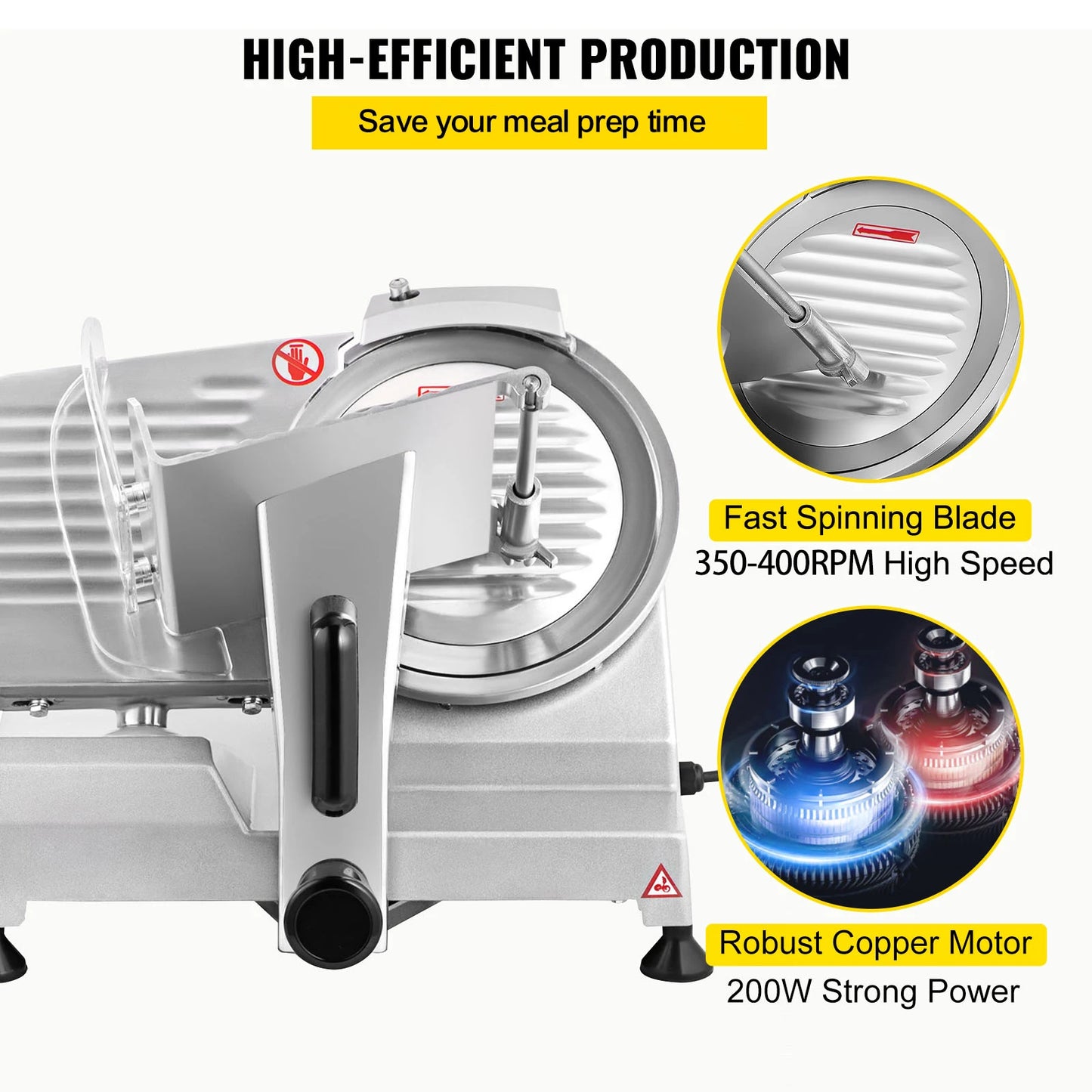 Succebuy Electric Meat Slicer With Carbon Steel Blade