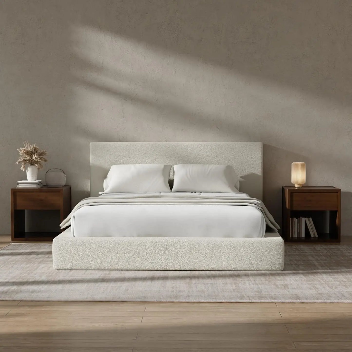 AirFrame Queen Bed Frame with Headboard, Cloud Upholstered Platform Bed Frame, 5 Inch Foam Cushioned, No Box, Customized