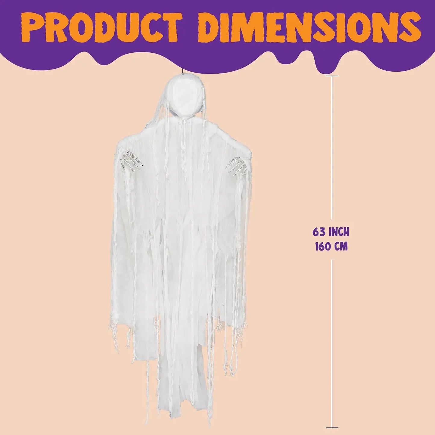 Joyfy Hanging Grim Reaper Halloween Outdoor Decoration