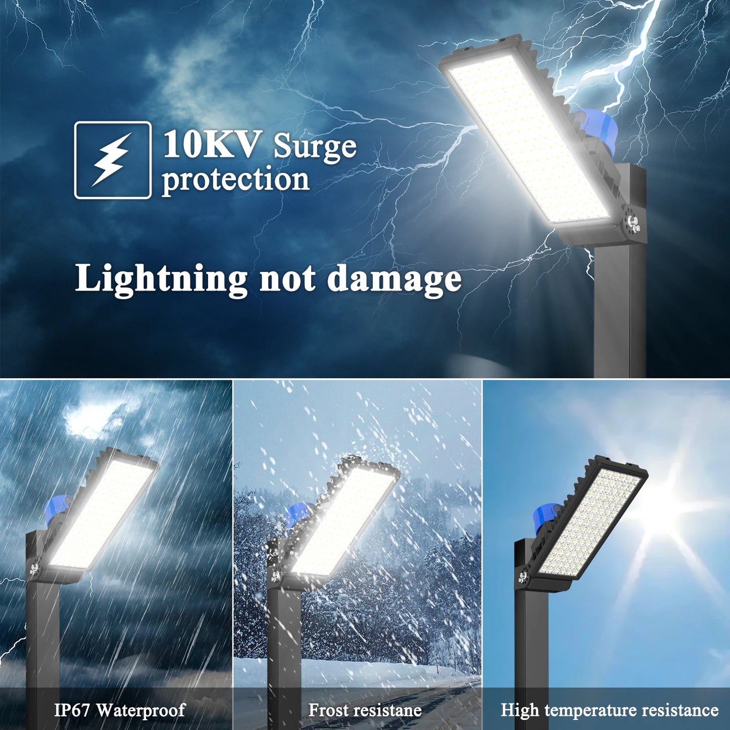 100W Dusk To Dawn Parking Lot Light With Photocell IP67