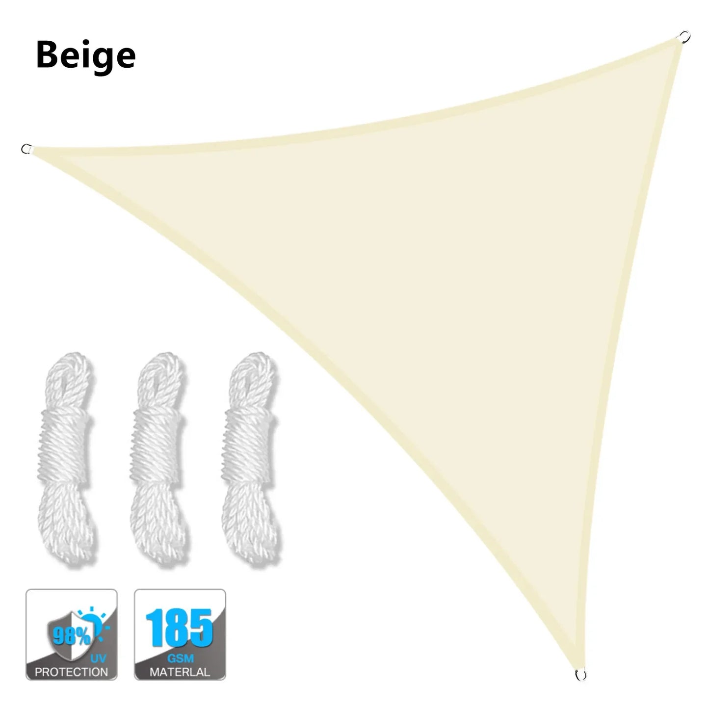 Waterproof Sun Shelter Triangle Shade Sail Canopy for Outdoor Patio