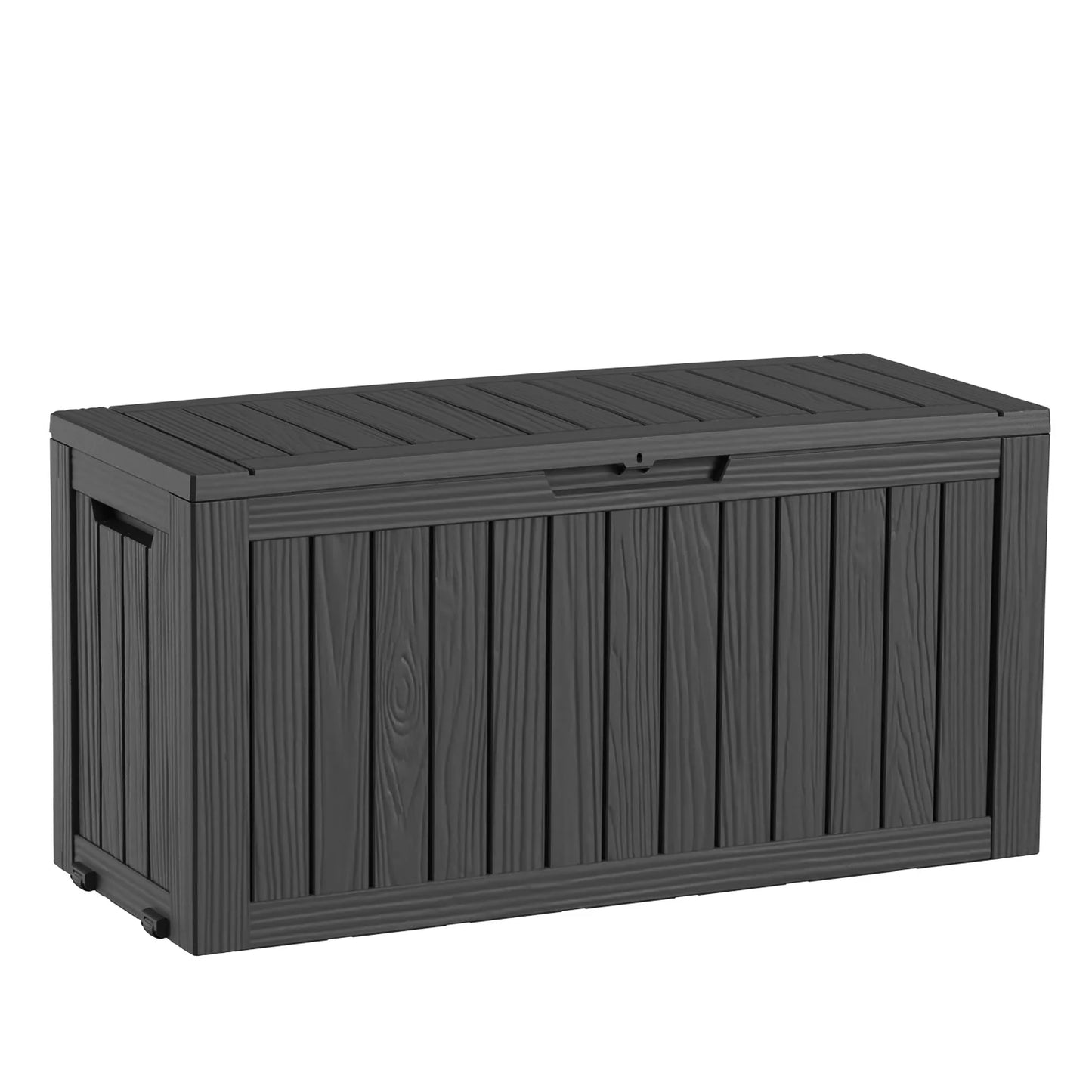 Outdoor Resin Storage Box With Wheels Lockable Patio Garden Container