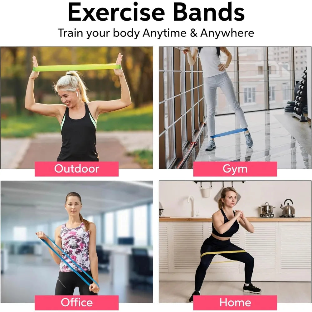 Resistance Bands Set With Carry Bag 5 Levels Home Gym