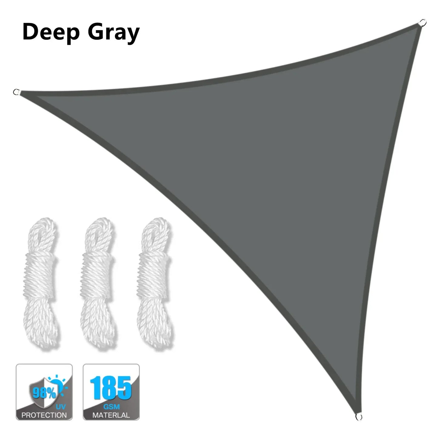 Waterproof Sun Shelter Triangle Shade Sail Canopy for Outdoor Patio