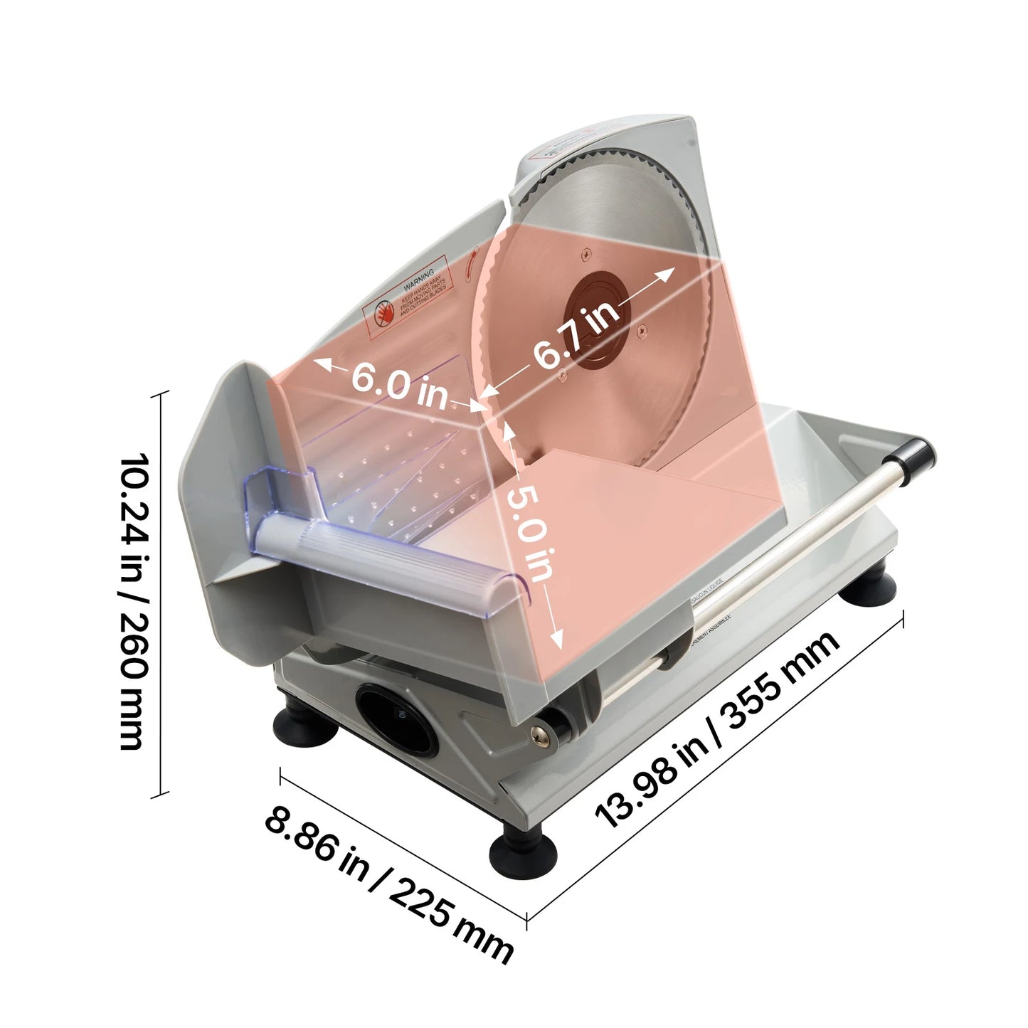 SucceBuy Electric Meat Slicer Machine With Dual Adjustable Blades