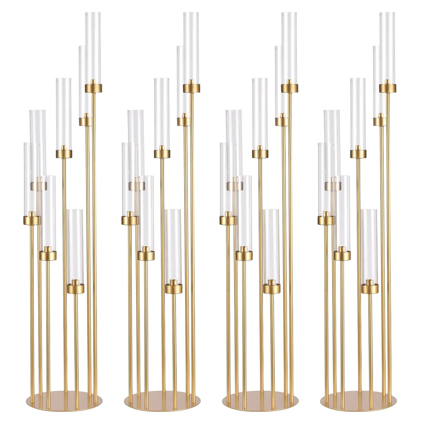 Vincigant 7 Arm Gold Floor Candelabra 48 Inch Centerpiece