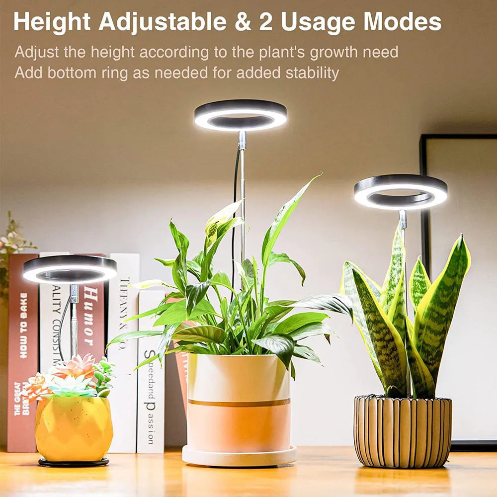 Indoor Full Spectrum LED Plant Growth Lights With Retractable Base