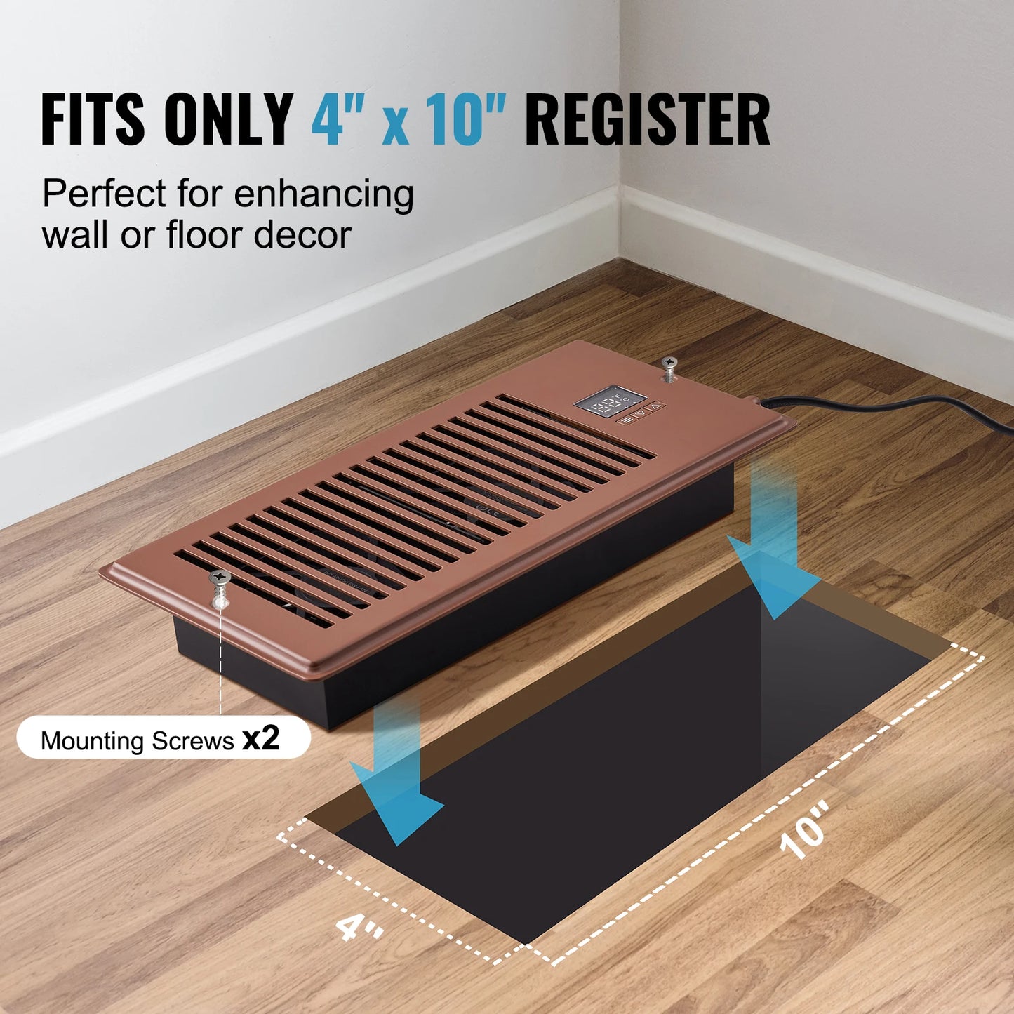 SucceBuy Quiet Register Booster Fan With Remote And Thermostat