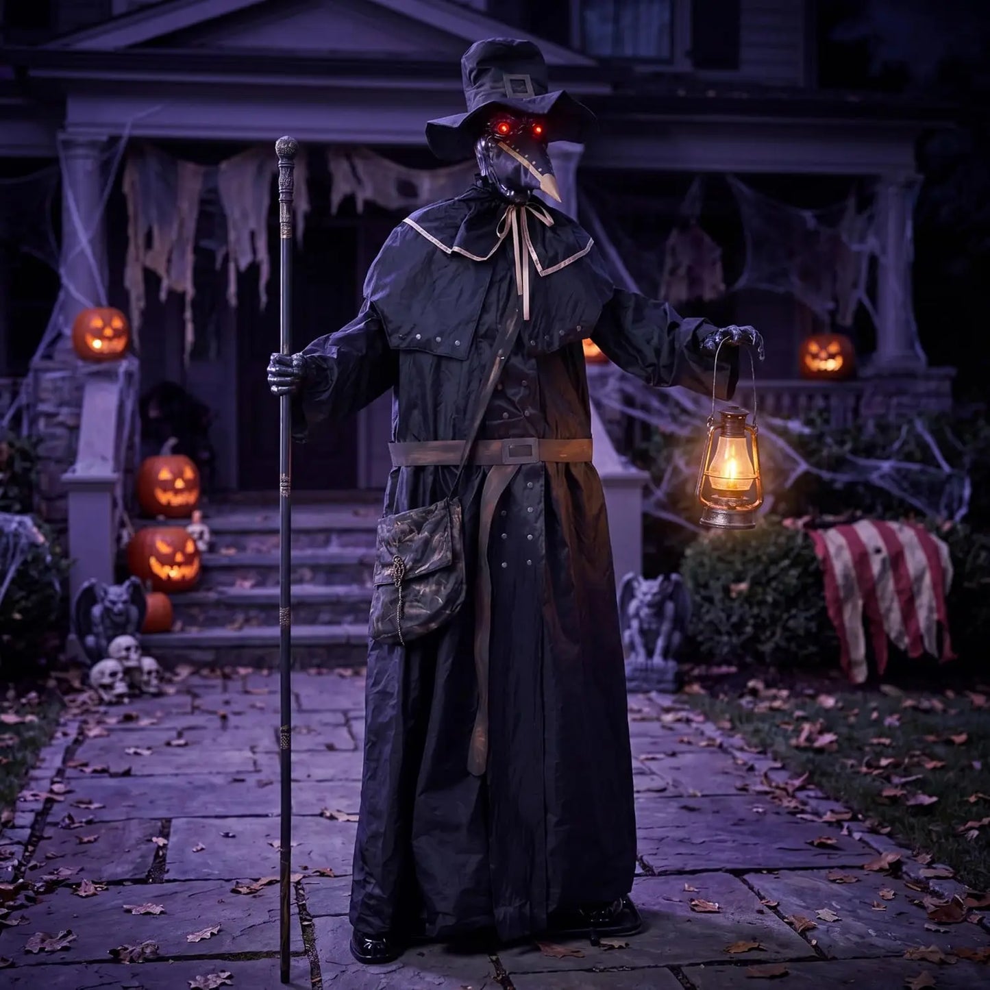 Joyfy Animatronic Sound Activated Ghost Doctor For Halloween Outdoor Props