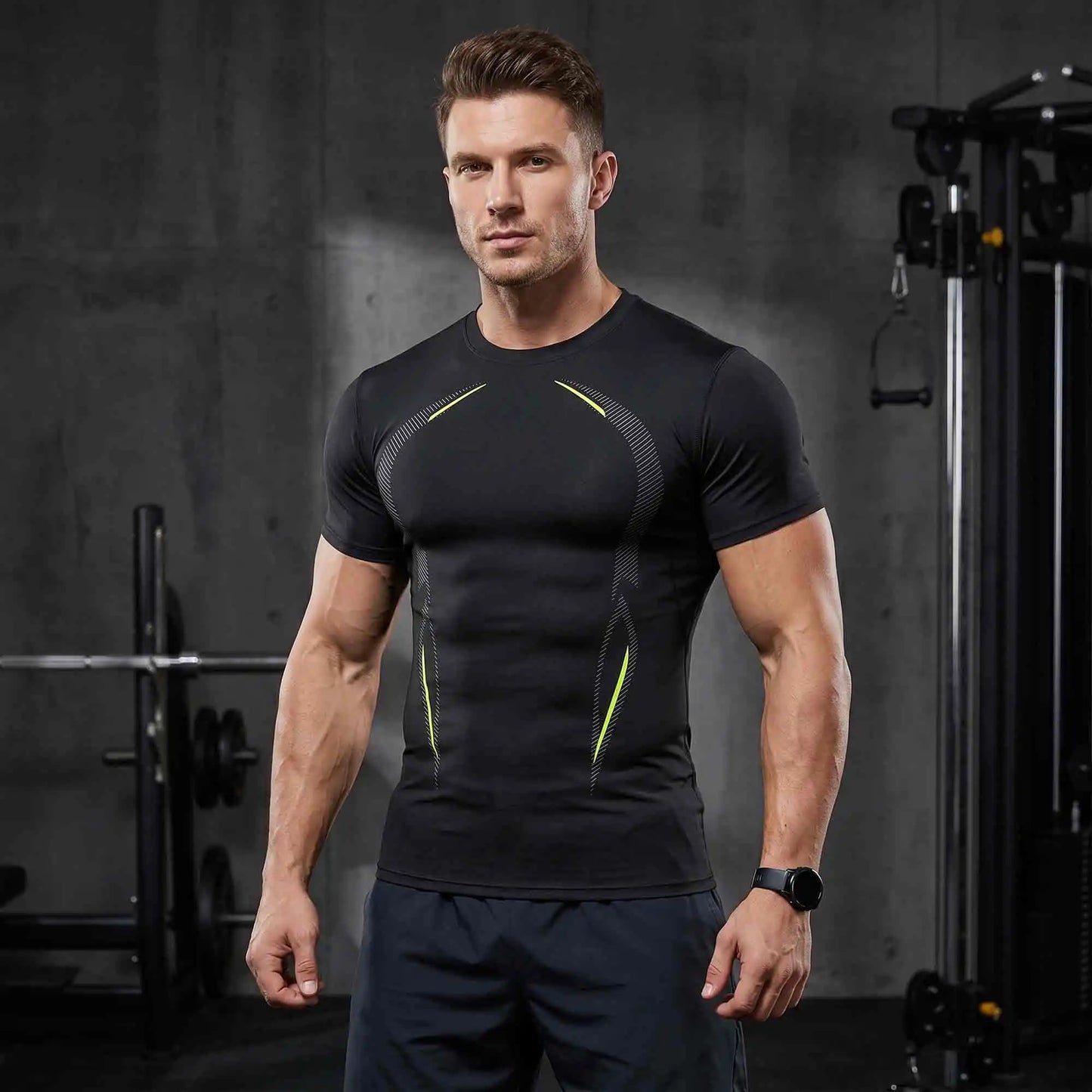 Men's Compression Shirts 3 Pack Short Sleeve Baselayer Moisture Wicking