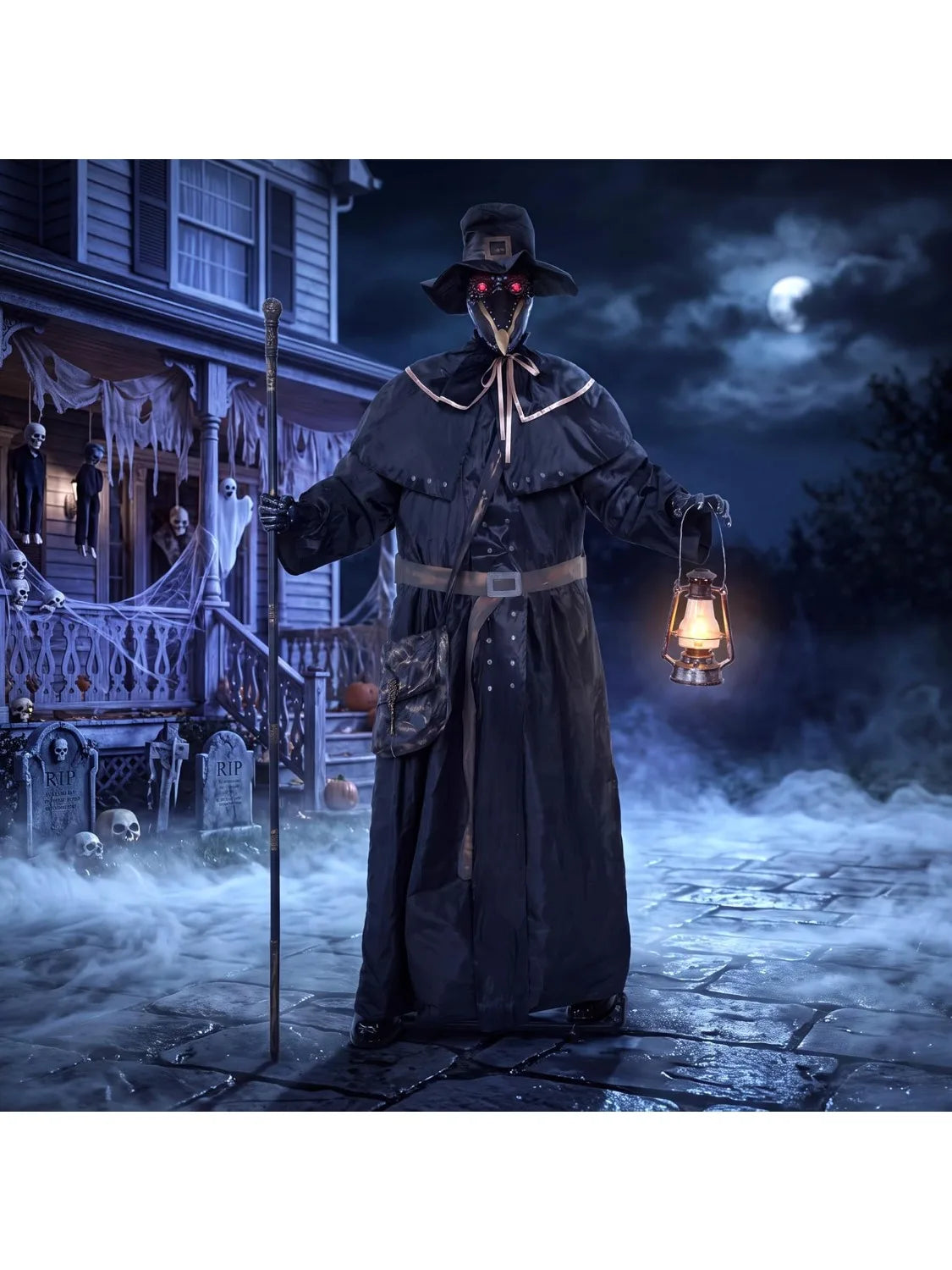 Joyfy Animatronic Sound Activated Ghost Doctor For Halloween Outdoor Props