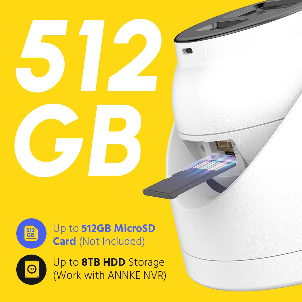 ANNKE 8CH 4K NVR With 4 IP Weatherproof Outdoor Cameras