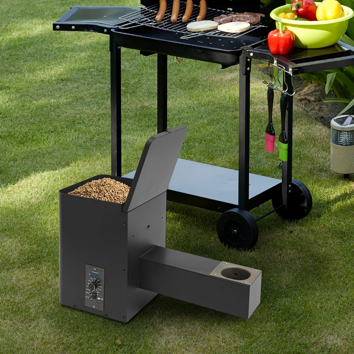 Pellet Smoker Hopper Assembly Kit With Temperature Control