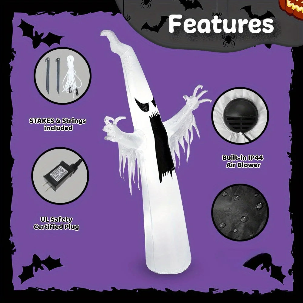 Joyfy Halloween Inflatable Ghost Yard Decor With LED Lights