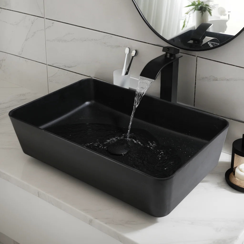 Mekkhalo Contemporary Acrylic Oval Vessel Sink For Bathroom Countertop