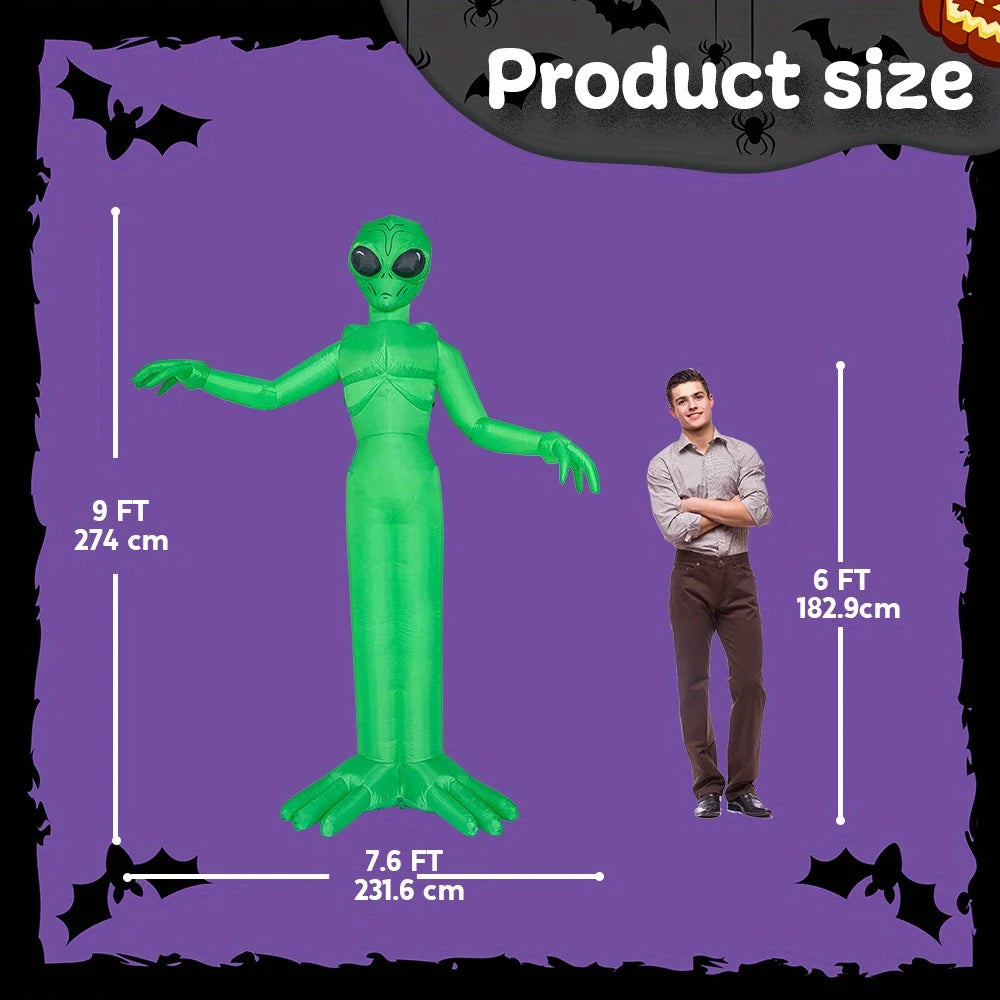Joyfy Halloween Inflatable Alien Decoration With Built In Led Lights