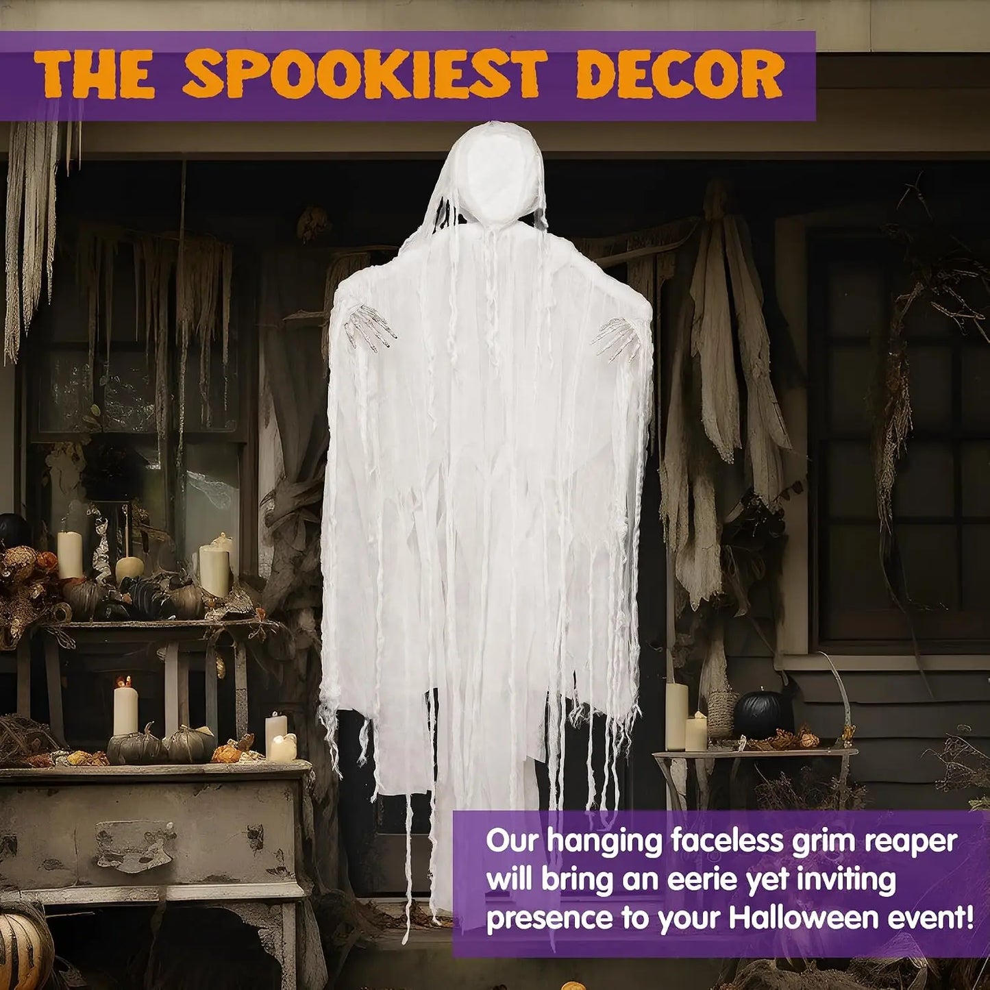 Joyfy Hanging Grim Reaper Halloween Outdoor Decoration