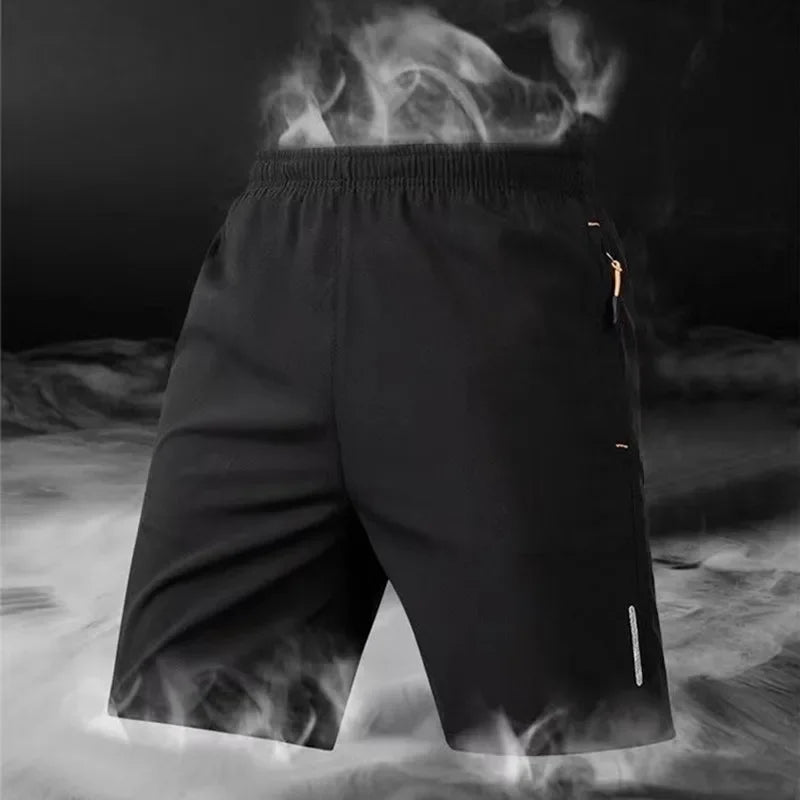 Summer Ice Silk Running Shorts For Men Quick Dry Breathable