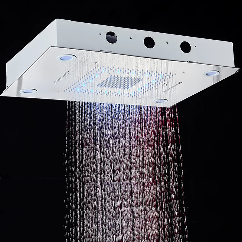 Rozin LED Shower Head 304SUS Ceiling Mounted Rain And Waterfall