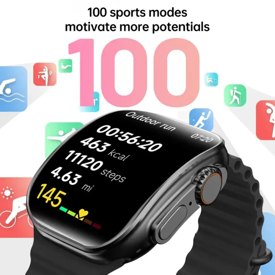 W&O Smartwatch IP67 Waterproof With 100 Sport Modes And Alerts