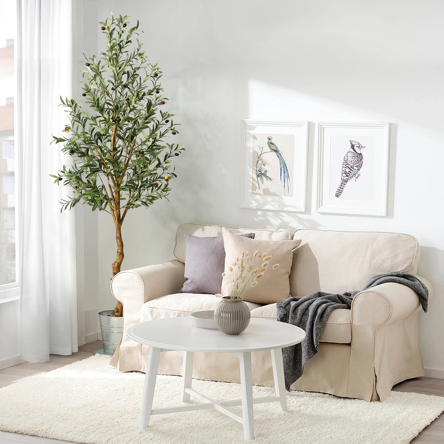 HiMiss Artificial Olive Tree With Pot For Home Garden Decor
