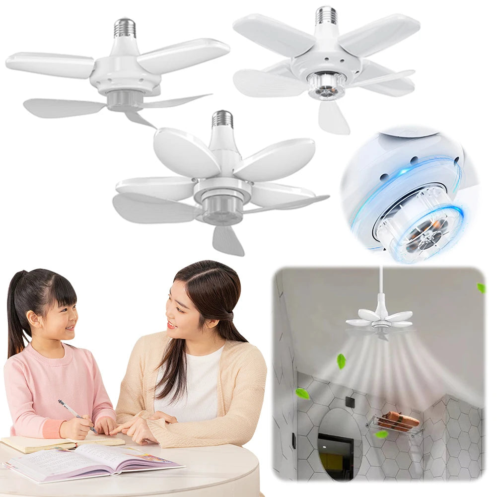 Sikiwind Modern Ceiling Fan With LED Light Remote Control Silent