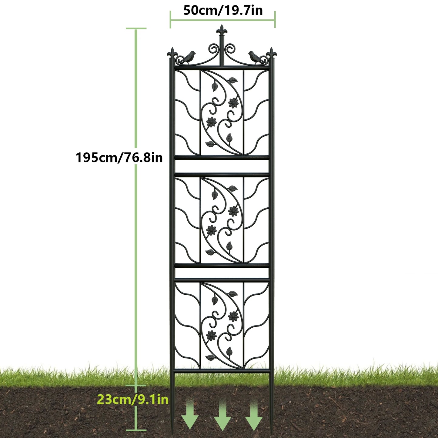 Garden Trellis Decorative Outdoor Metal Fence Lattice Panel