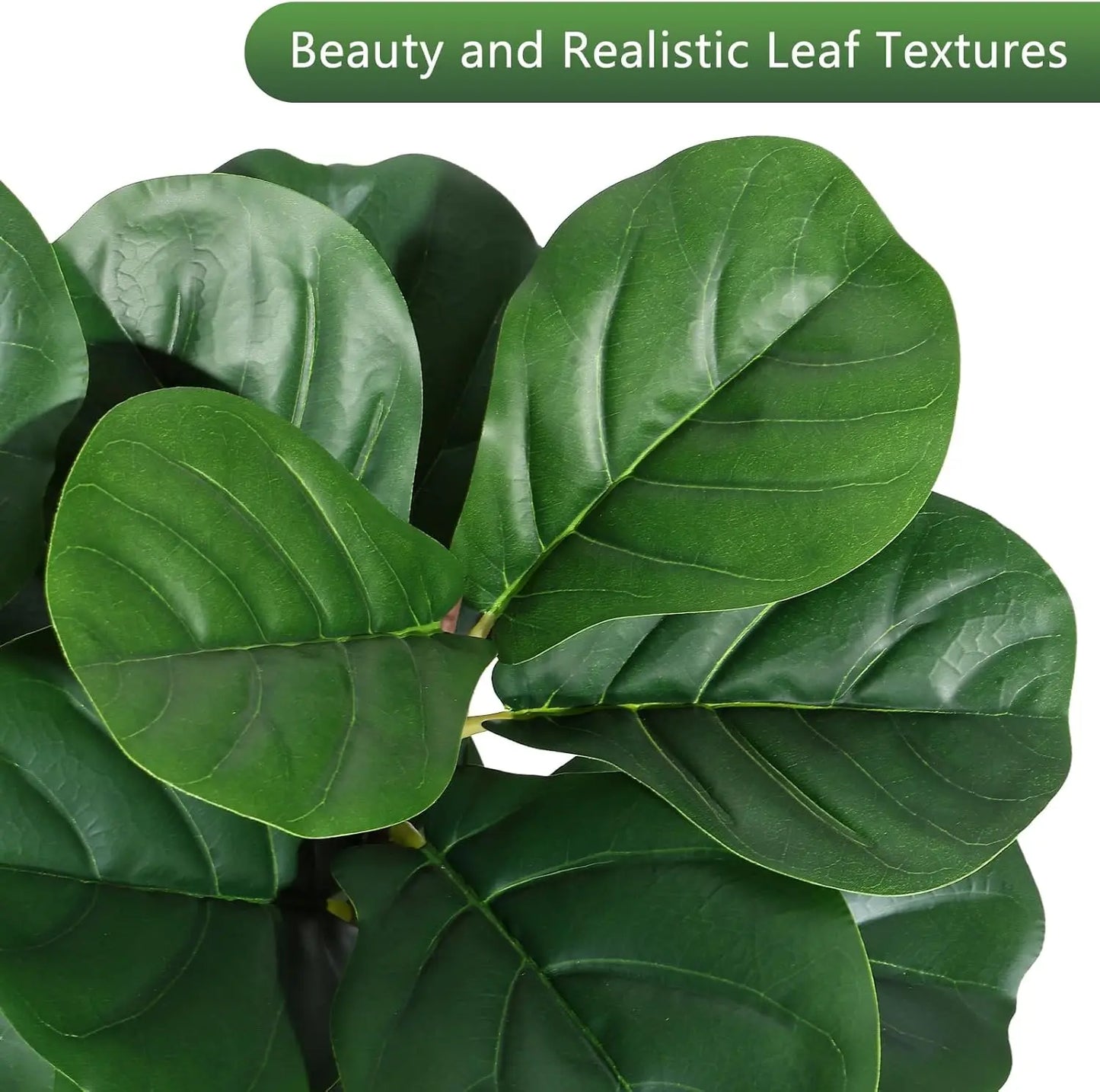 HiMISS Fiddle Leaf Fig Tree Artificial in Planter Home Decor