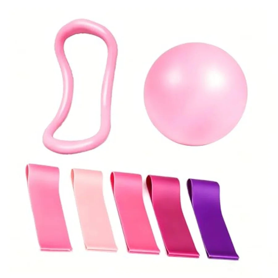 Pilates Kit 7 In 1 Anti Burst Mini Ball And Yoga Ring Set For Home Workouts