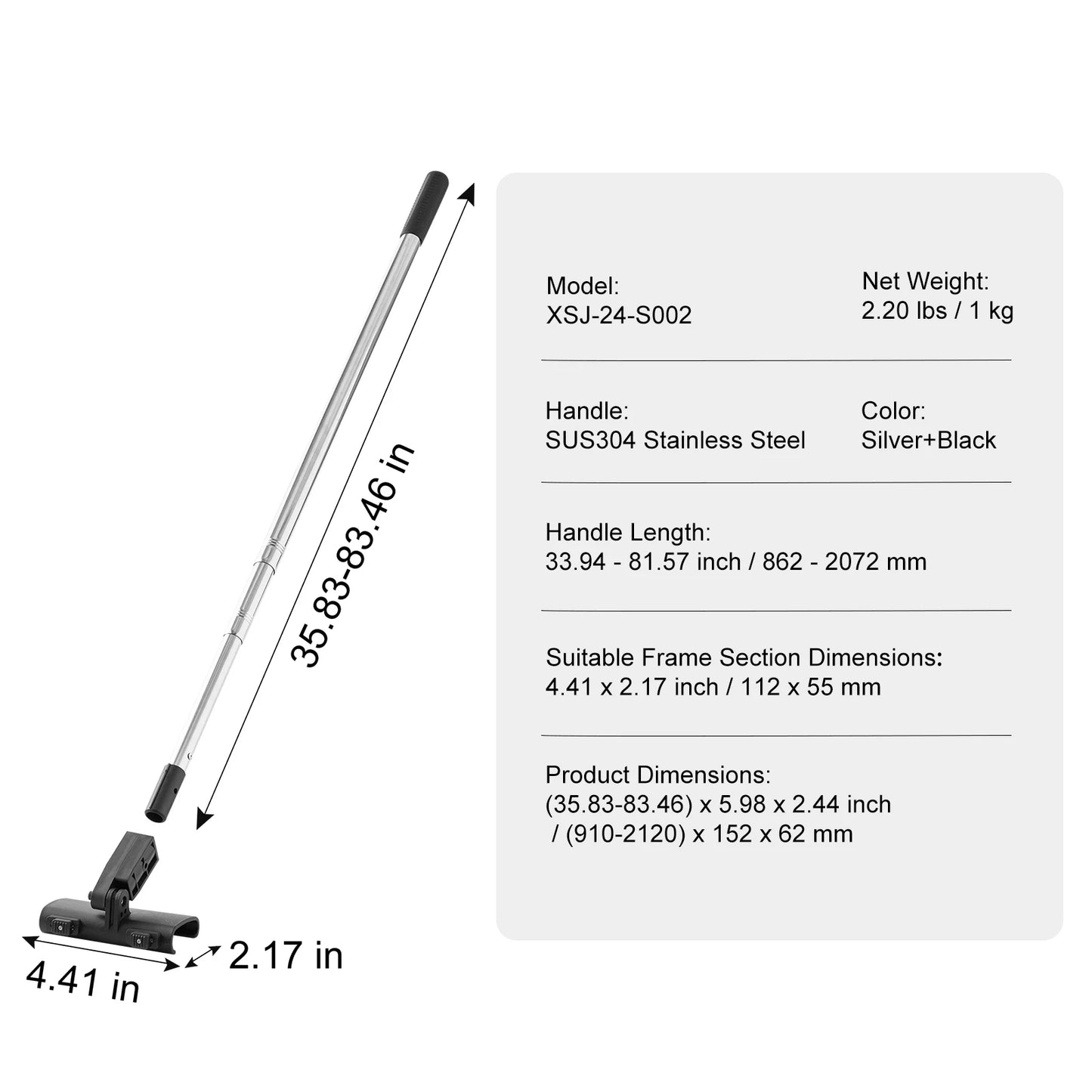 Stainless Steel Drywall Skimming Blade Set With Extension Pole