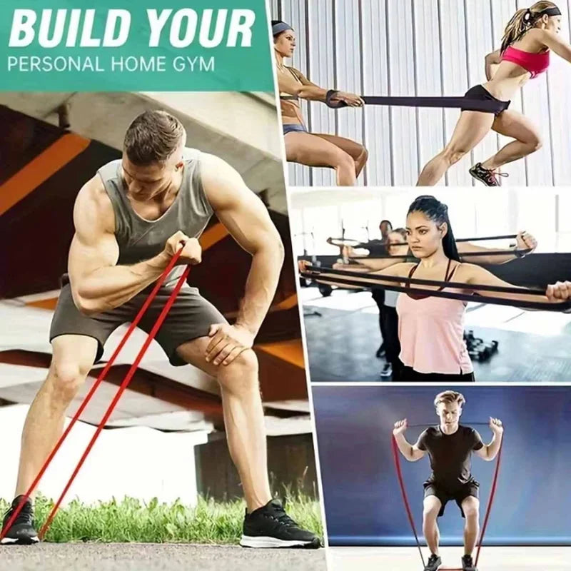 Heavy Duty Resistance Bands Set With Five Loops For Gym