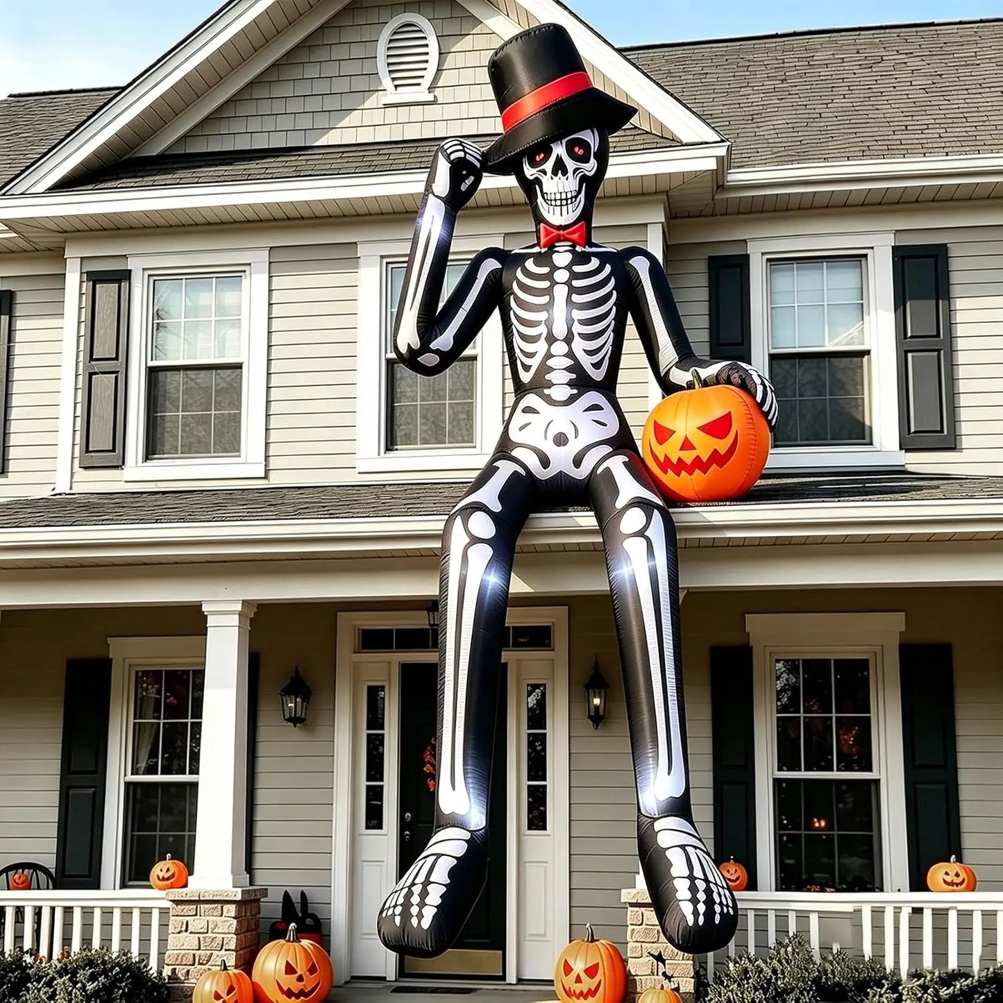 Premium Halloween Inflatable Skeleton Decoration With LED Lighting