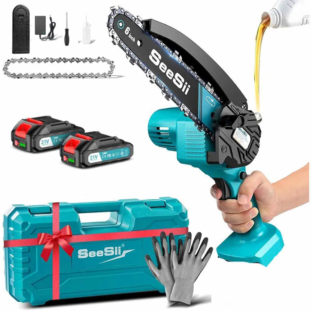 Seesii Cordless Mini Chainsaw For Makita 18V Battery Electric Pruning Saw