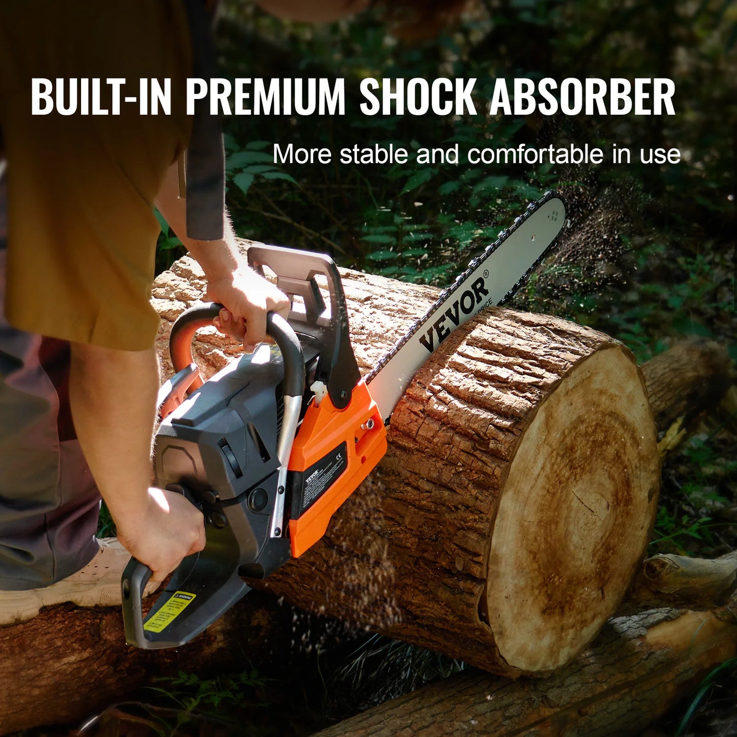 SucceBuy 52CC Petrol Chainsaw With Robust Steel Body For Efficient Woodcutting