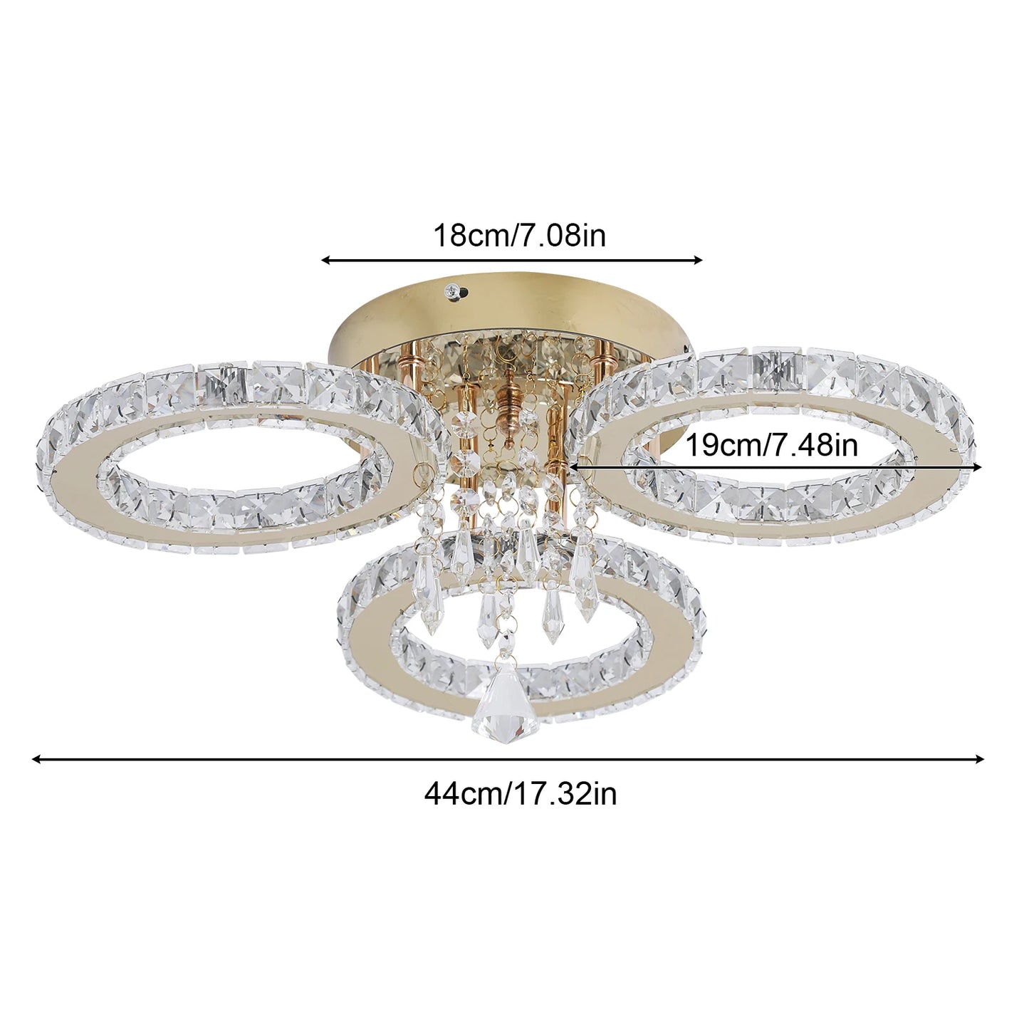Vinilky Modern Crystal Ceiling Chandelier For Living Room