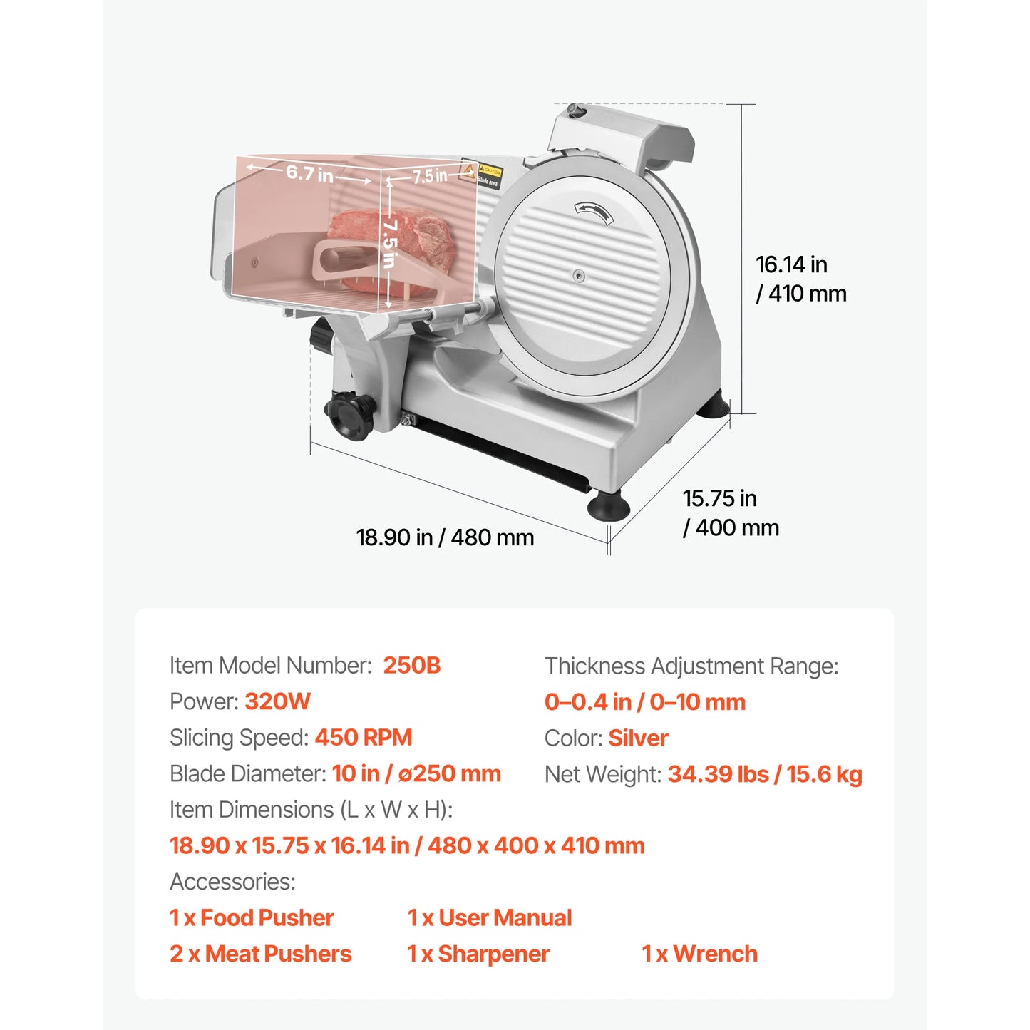 SucceBuy Electric Meat Slicer Machine With Dual Adjustable Blades
