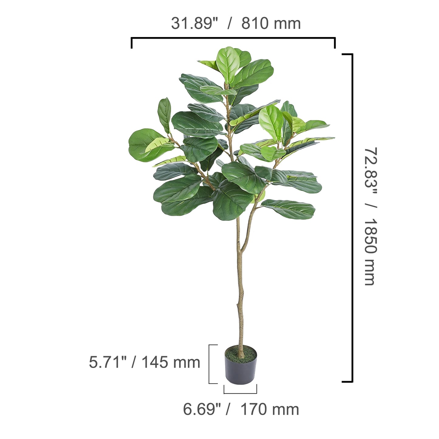 SucceBuy Artificial Olive Tree Faux Plant Sturdy Anti Tip Base