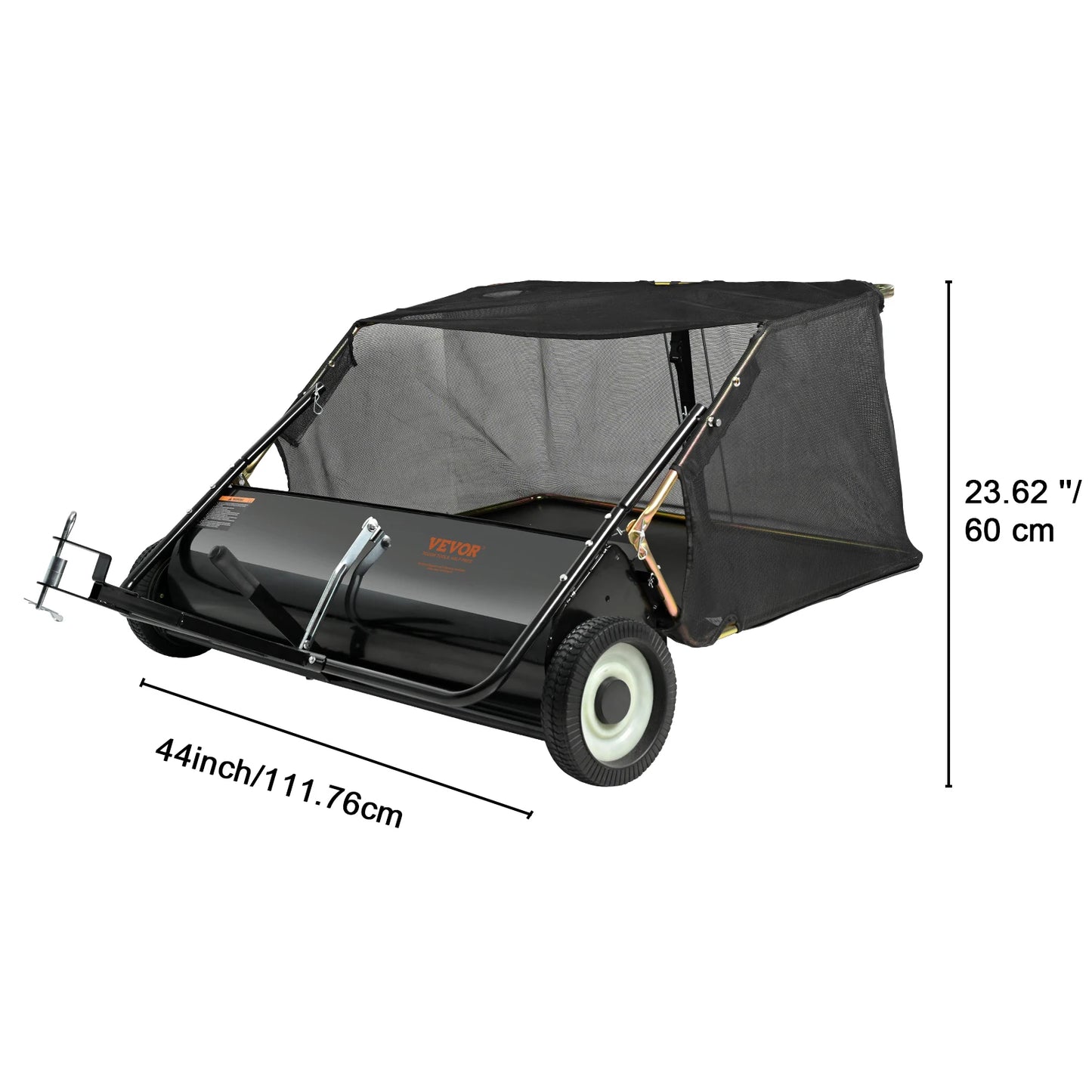 SucceBuy Tow Behind Lawn Sweeper Large Capacity Leaf And Grass Collector
