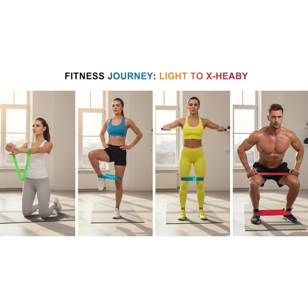 Resistance Bands Set With Carry Bag 5 Levels Home Gym