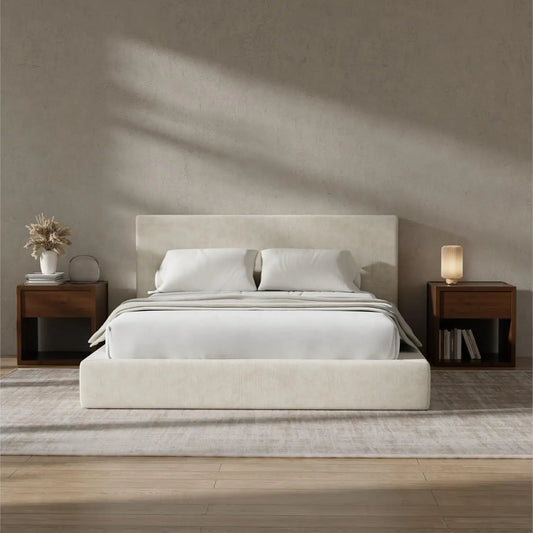 AirFrame Queen Bed Frame with Headboard, Cloud Upholstered Platform Bed Frame, 5 Inch Foam Cushioned, No Box, Customized