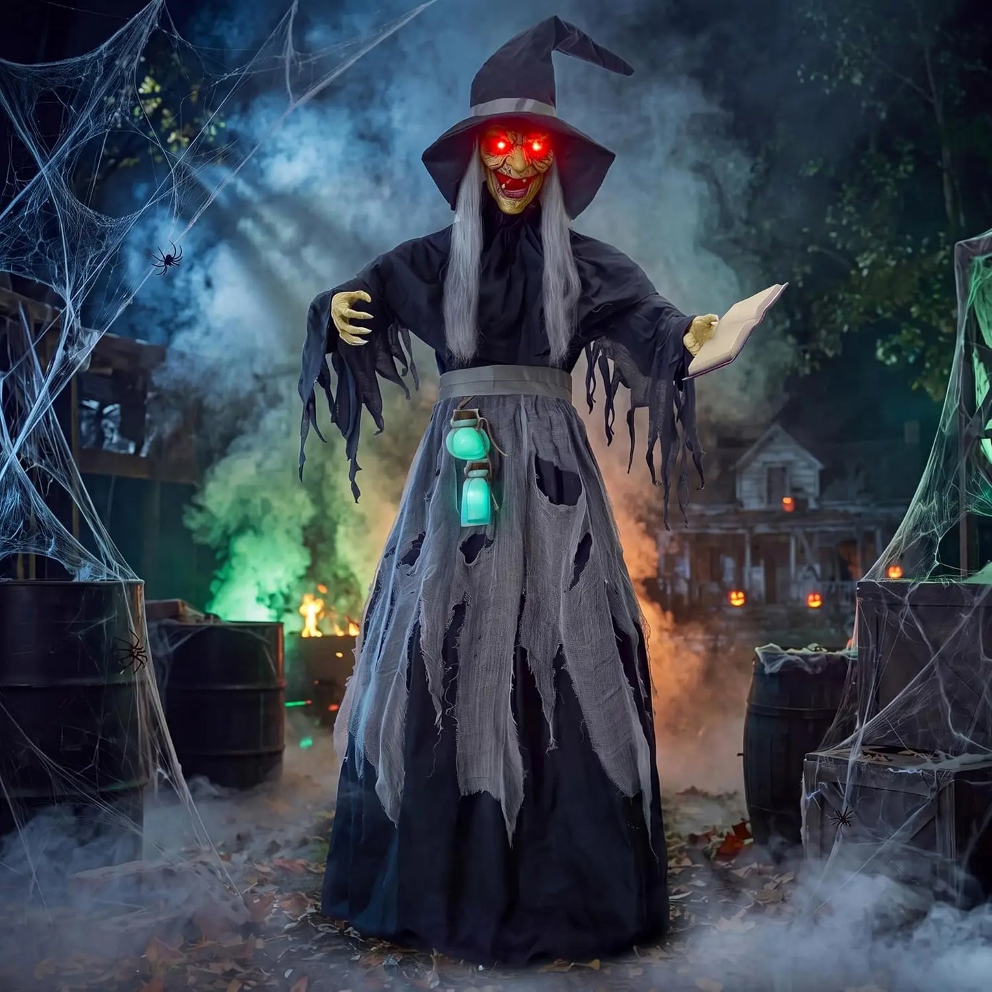 Joyfy Animated Halloween Witch Decoration With Sound Motion