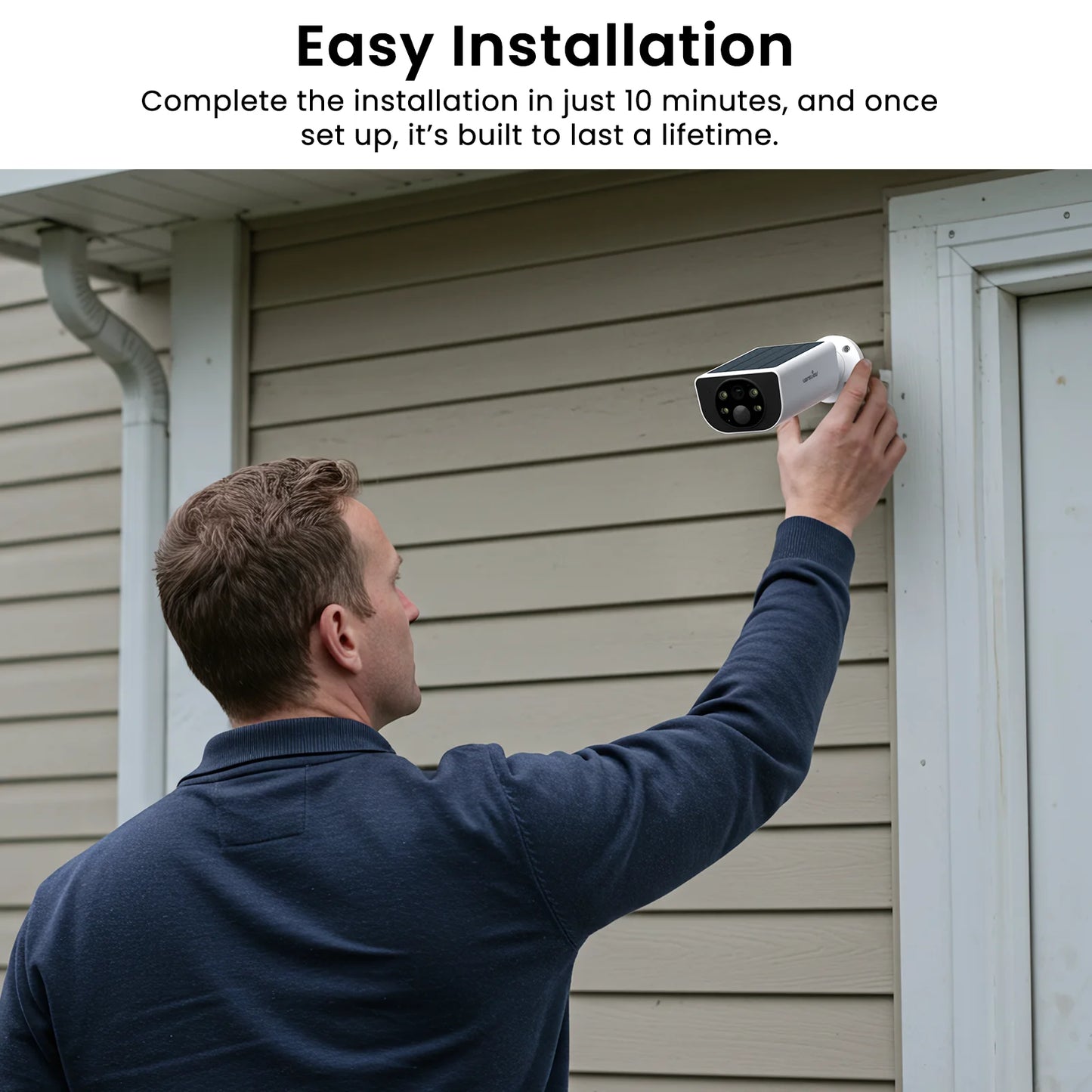 Wansview 2K Outdoor Wireless Security Camera With Battery Solar Floodlight