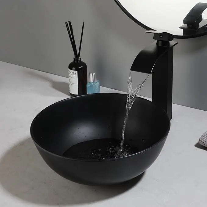Mekkhalo Contemporary Acrylic Oval Vessel Sink For Bathroom Countertop