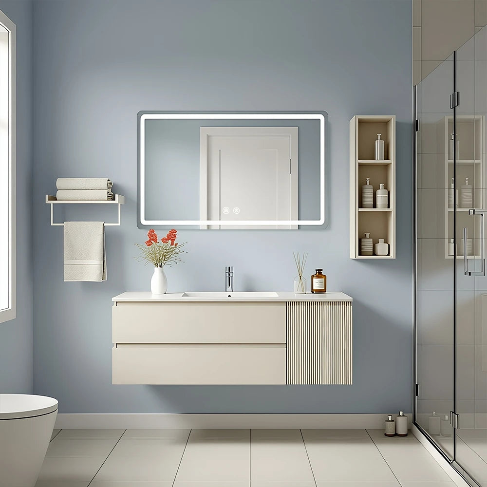 Mygiivovo LED Fogless Backlit Vanity Mirror With Demister Wall Mount