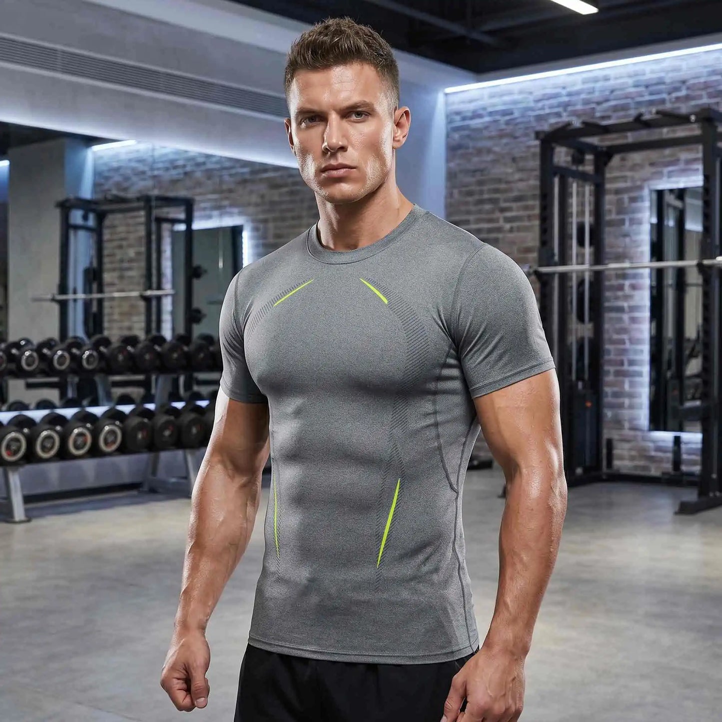 Men's Compression Shirts 3 Pack Short Sleeve Baselayer Moisture Wicking