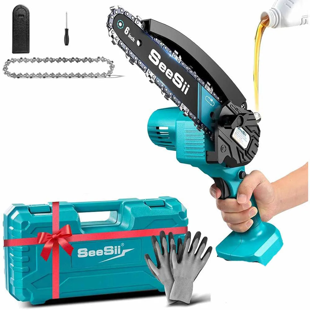 Seesii Cordless Mini Chainsaw For Makita 18V Battery Electric Pruning Saw