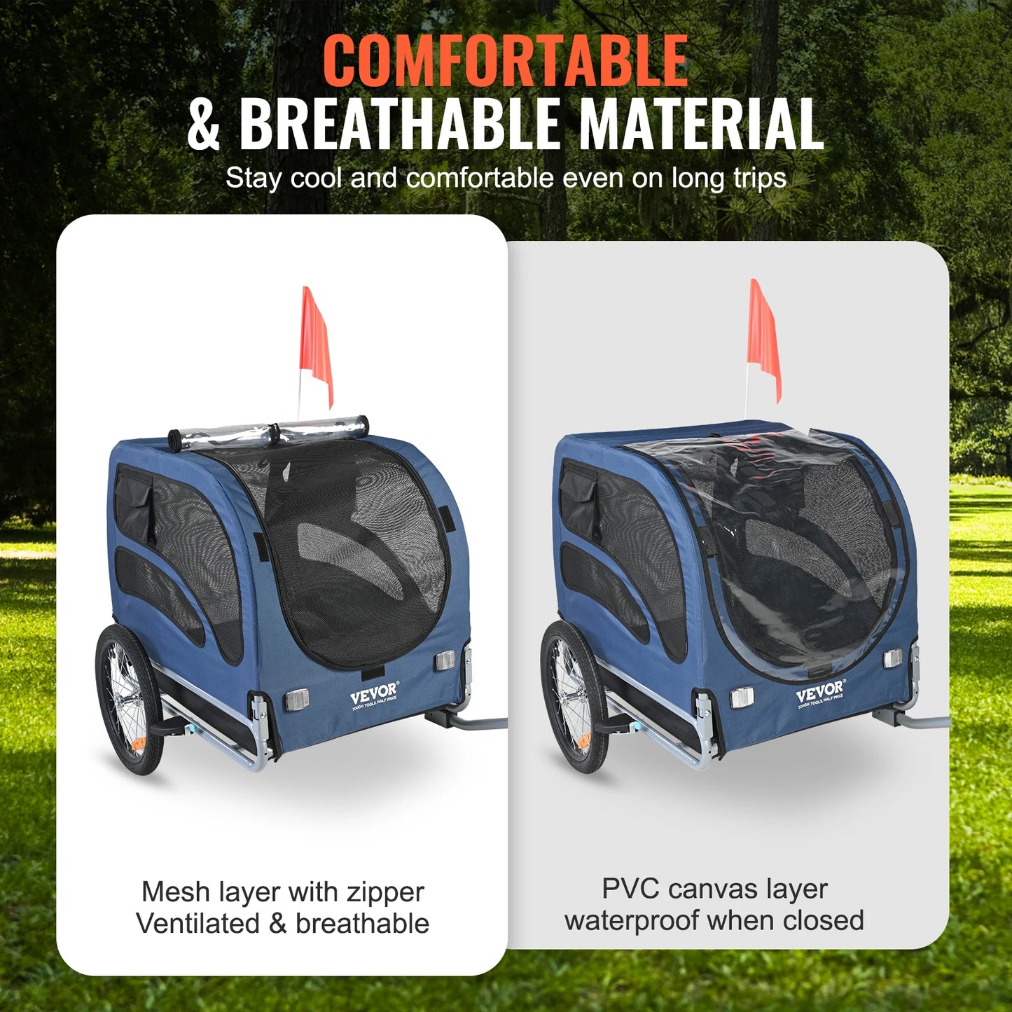 Pet Cart Bicycle Carrier Dog Trailer For Travel And Safety