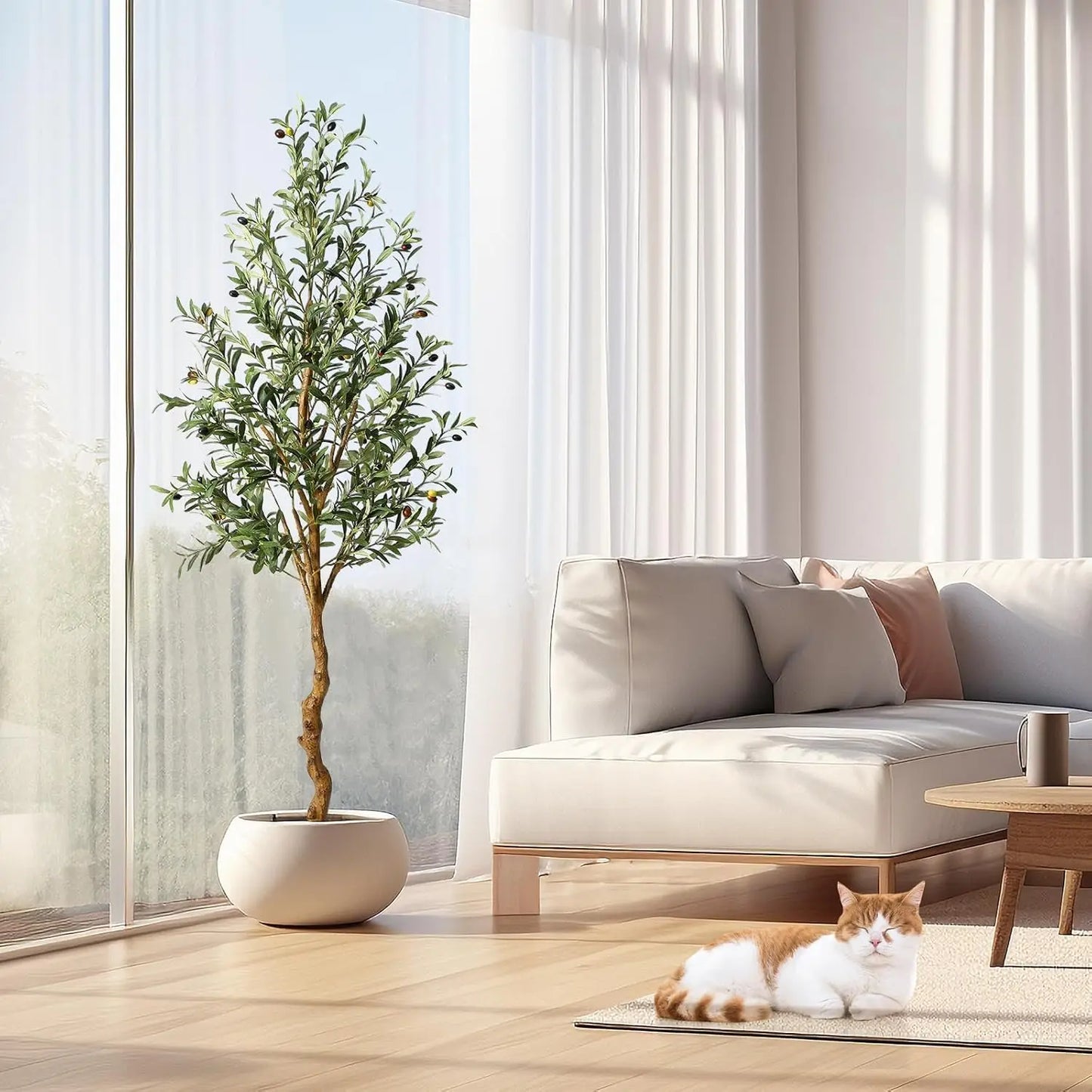 HiMiss Artificial Olive Tree With Pot For Home Garden Decor